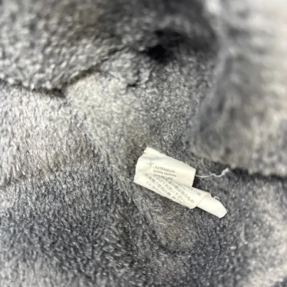 L.L. Bean Medium‎ Blue Gray Fleece Lined Thick Long Sleeve Button Up Shacket
